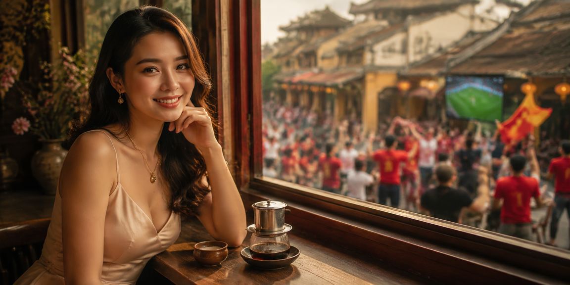 Người dùng đọc thông tin Jackpot và nhận thưởng hoàn tiền tại Huế cùng ly cà phê sáng